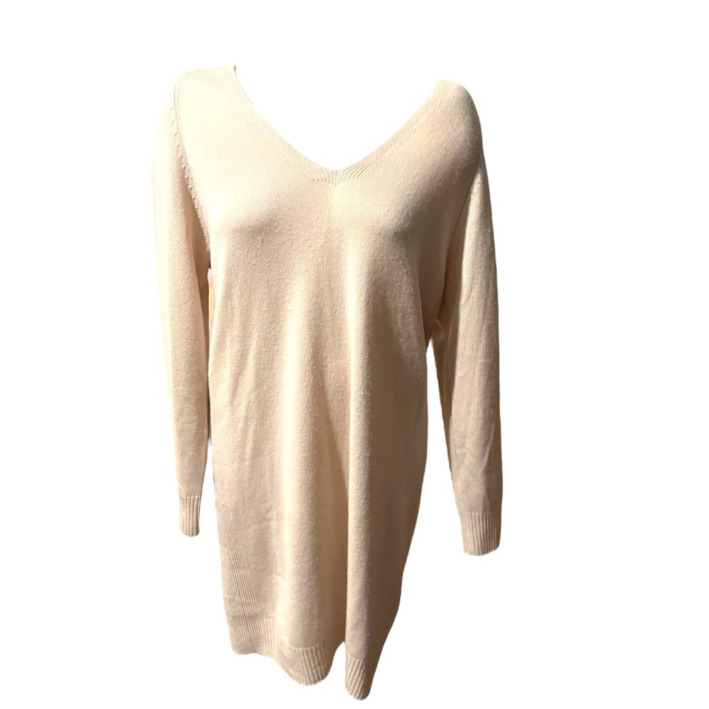 Vince V-Neck Long Sleeve Sweater Dress